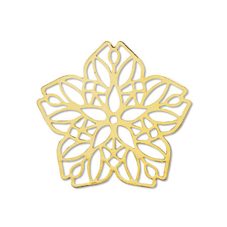 Etched parts sukashi cherry blossom gold