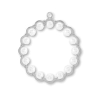 Wire charm ring pearl white/RC