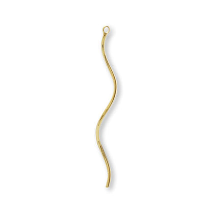 Metal stick round wire spiral 1 ring gold