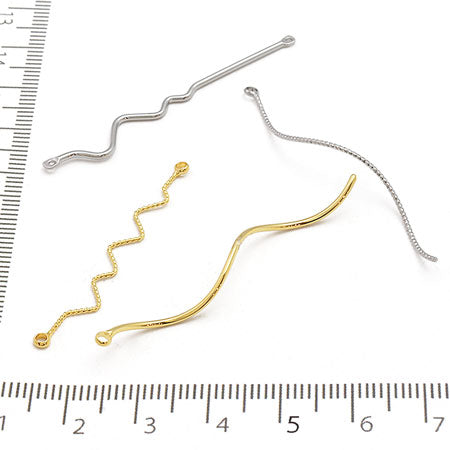 Metal stick round wire spiral 1 ring gold