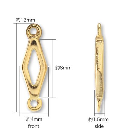 Joint parts diamond frame gold