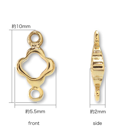 Joint parts 4 petal flower frame gold