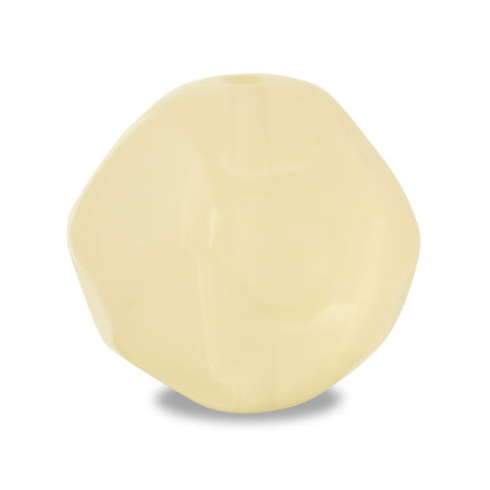 Acrylic round facets pale yellow