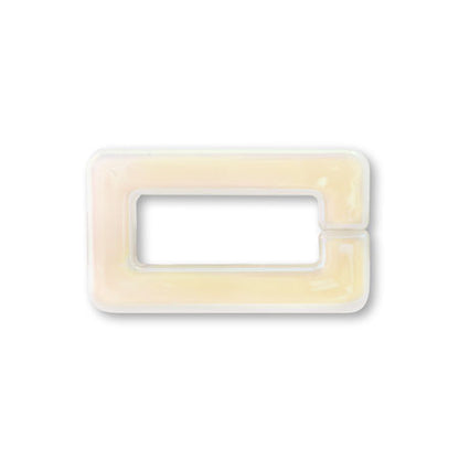 Acrylic chain parts oval square white AB [Outlet]