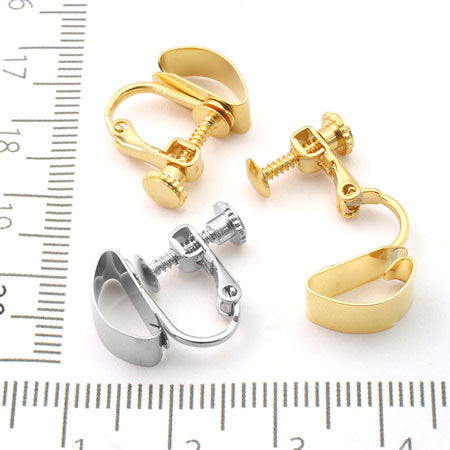 Earrings screw spring with Vatican gold