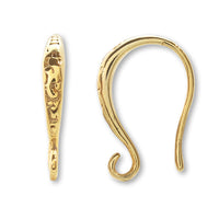 Design hook earrings with U-shaped ring No.7 Gold