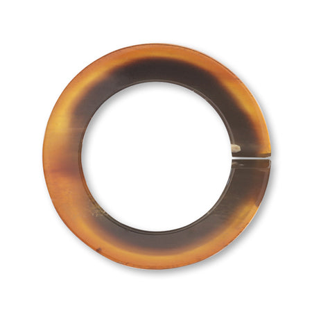 Buffalo horn parts ring round brown