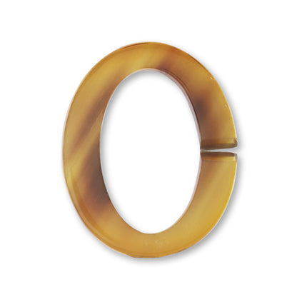 Buffalo Horn Parts Ring Oval Brown [Outlet]