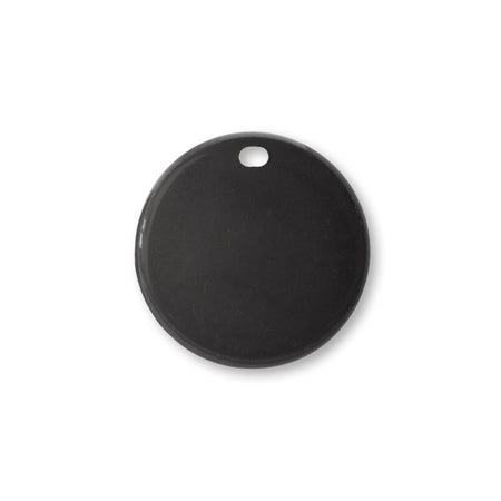 Buffalo horn parts round 1 hole black [outlet]