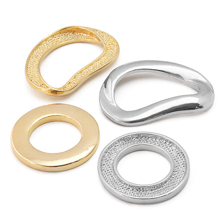 Clay base ring parts round gold
