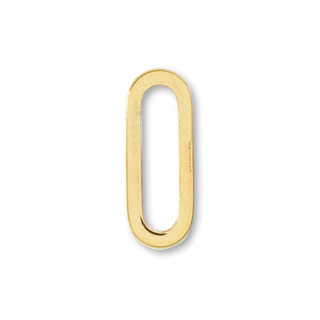 Metal ring parts oval gold