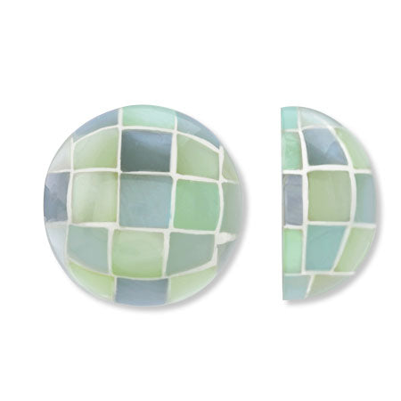 Mosaic Shell Cabochon Green MIX [Outlets]