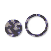Acetate Parts Ring & Round Deep Blue Marble [Outlet]
