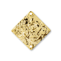 Metal Parts Emboss Square No.1 2 Hole Gold [Outlet]