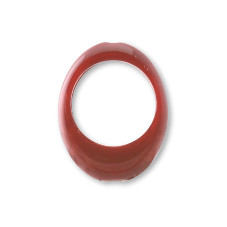 Acrylic German Ring Oval 8 Red Velvet