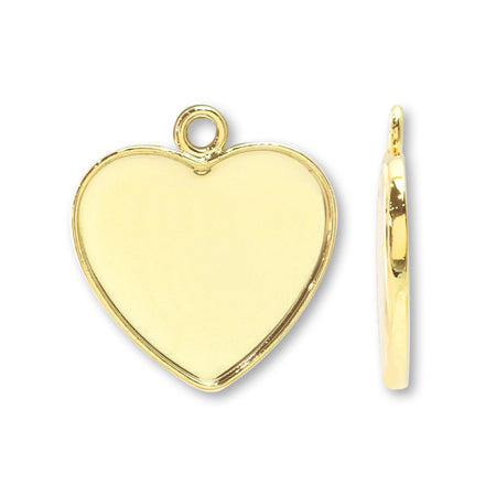 Meal plate with plain heart ring gold