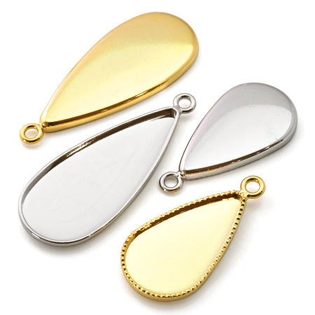 Meal plate with plain drop can gold