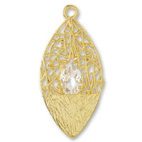 Charm Cubic Zirconia Nest Marquis Gold [Outlet]
