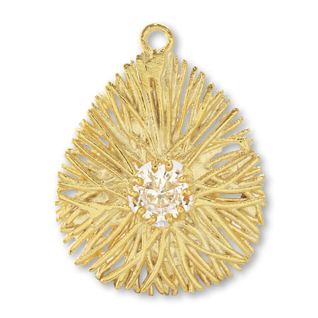 Charm Cubic Zirconia Nest Drop Gold [Outlet]