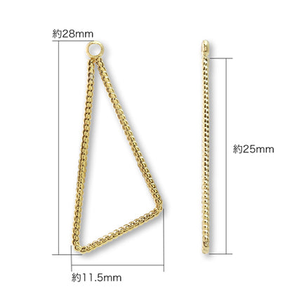 Metal ring parts pattern line with triangle can Gold [Outlet]
