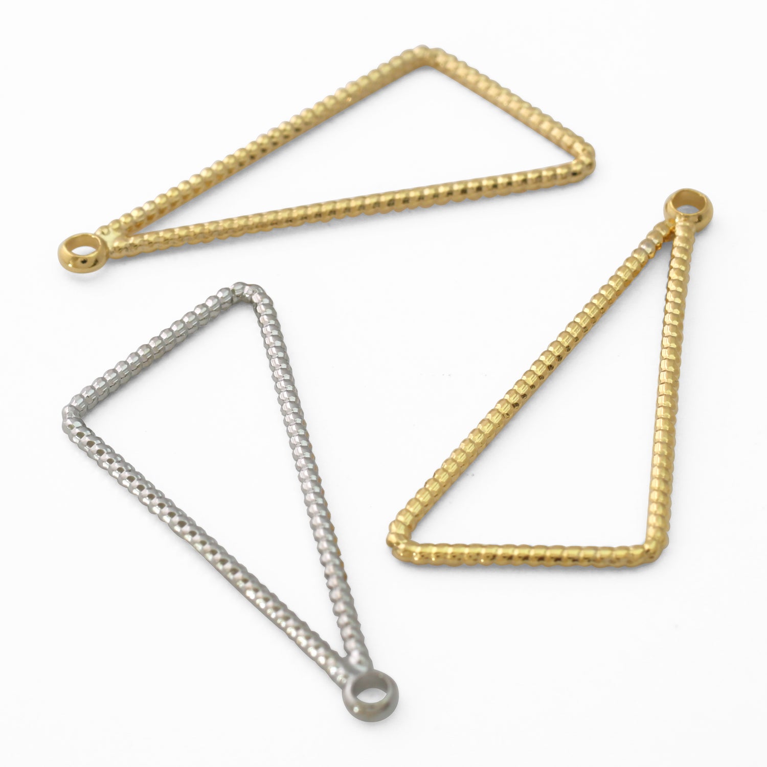 Metal ring parts pattern line with triangle can Gold [Outlet]