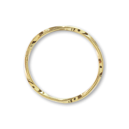 Metal ring parts twisted round gold