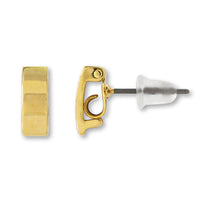 Design stainless steel earrings with catch, gold