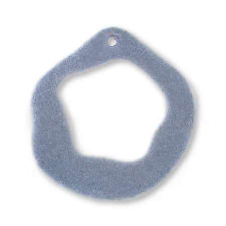 Flocky parts ring deformed iron blue [Outlet]