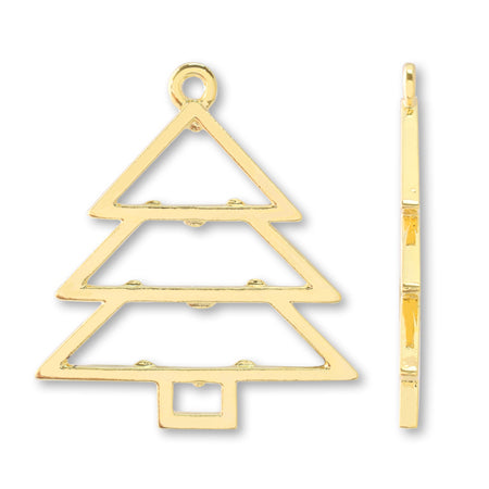 Resin frame Christmas tree gold