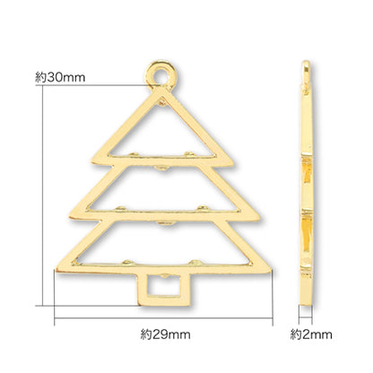 Resin frame Christmas tree gold