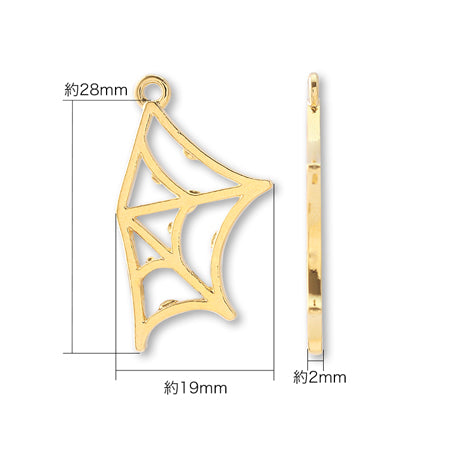 Resin frame Halloween spider web gold