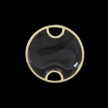 Metal frame resin round 2 hole clear/G [Outlet]