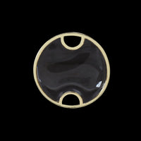 Metal frame resin round 2 hole clear/G [Outlet]