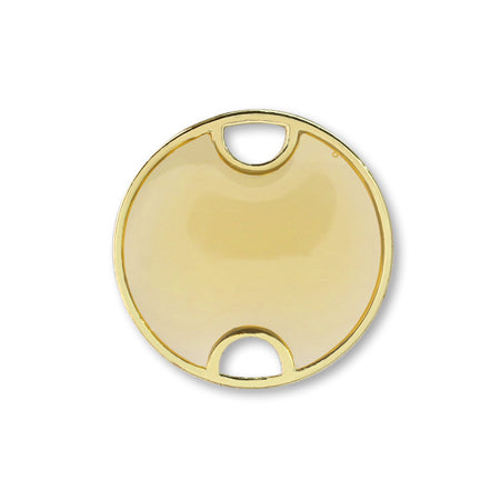 Metal frame resin round 2 hole mustard/G [Outlet]