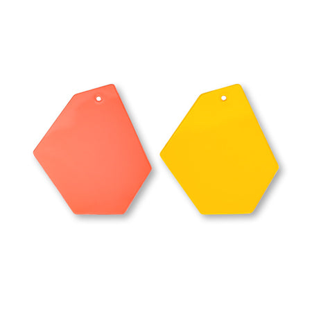 Vinyl parts deformed hexagon orange/yellow