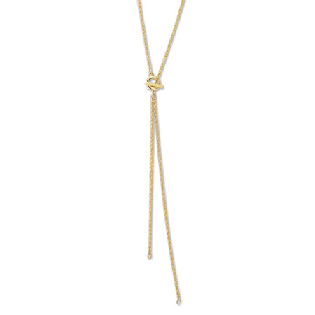 Chain necklace with Y-shaped mantel gold