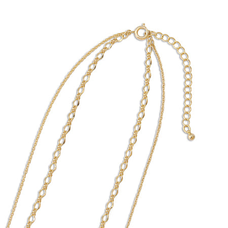 Chain necklace 2 strands No. 2 with adjuster gold