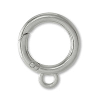 Key chain carabiner round round wire with ring nickel