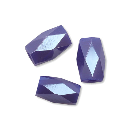 Glass cut beads rectangle blue