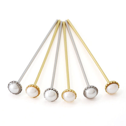 Design pin pearl white/RC