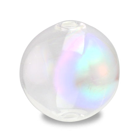 Glass ball (acrylic glass) 2 holes clear AB
