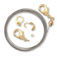 Metal fittings set for mask strap & neck gold
