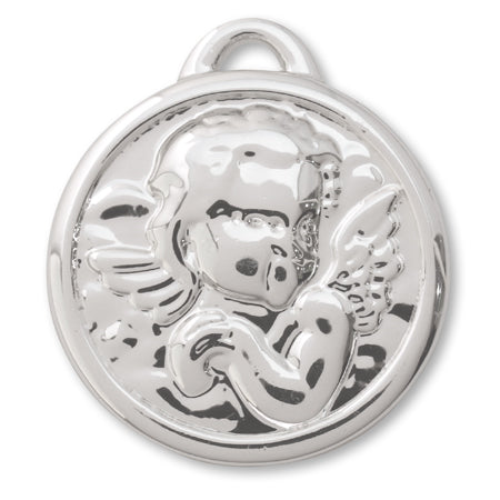 Charm coin angel silver plated