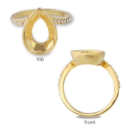 Bezel ring with perimeter × 10mm gold