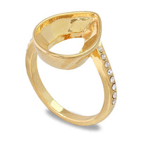 Bezel ring with perimeter × 10mm gold