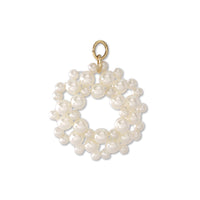 Swing parts round knit pearl cream/G