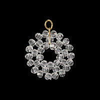 Swing parts round knit beads crystal/G