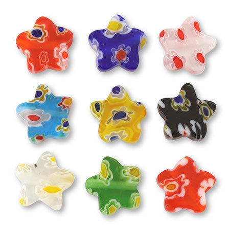Milfiori Glass Flatster Mix: Approximated 10mm
