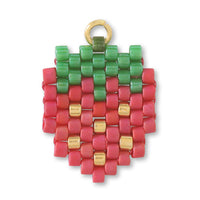 Bead charm strawberry red/G