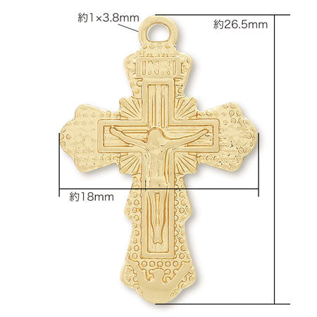 Charm Cross No.16 Ancient Gold